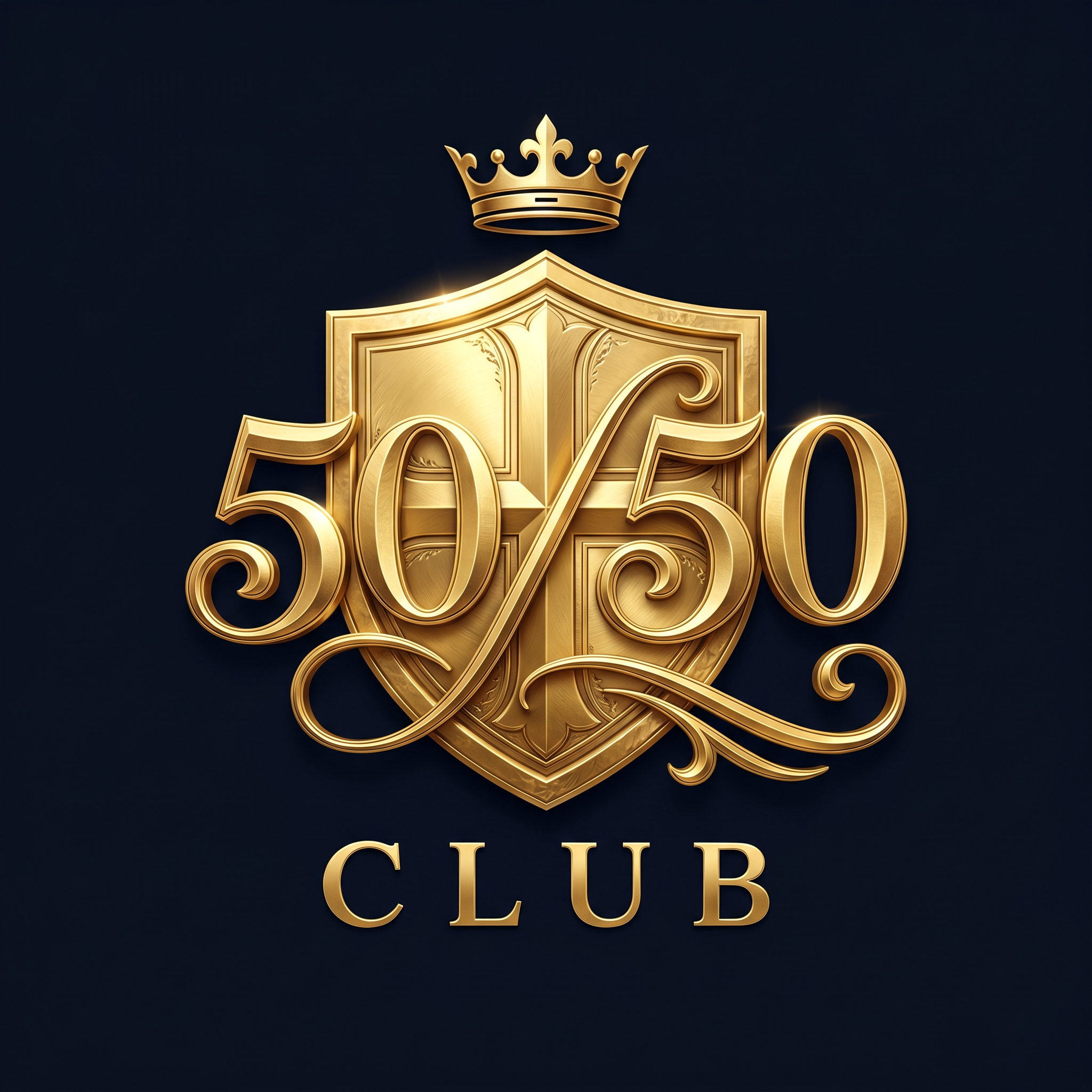 The 50/50 Club — Crown, Shield & Crest